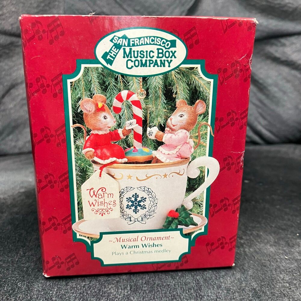 San Francisco Music Box Company Warm Wishes 1997 Ornament Vintage Collectible